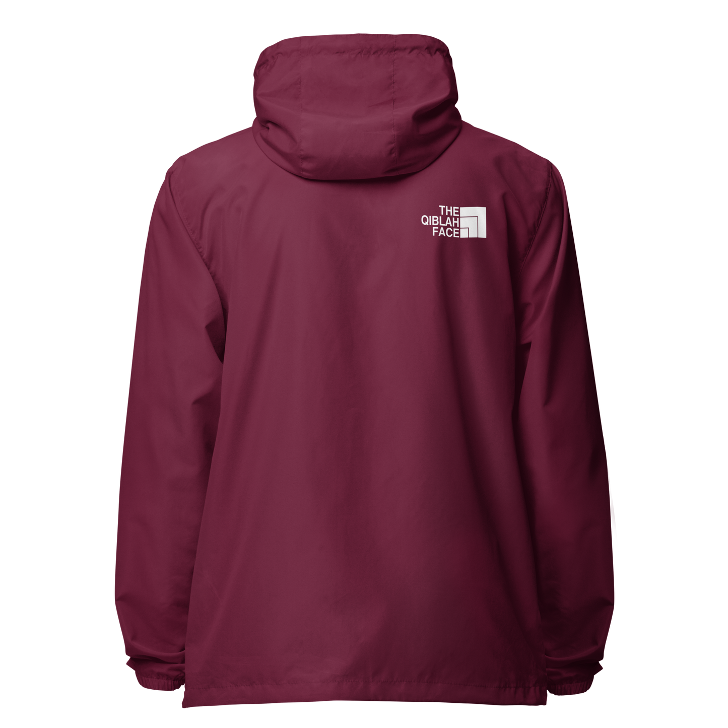 JACKET Lightweight Zip Windbreaker - THE QIBLAH FACE - White