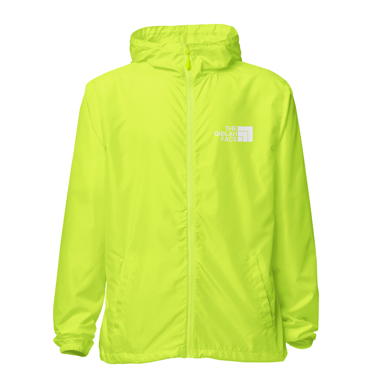 JACKET Lightweight Zip Windbreaker - THE QIBLAH FACE - White