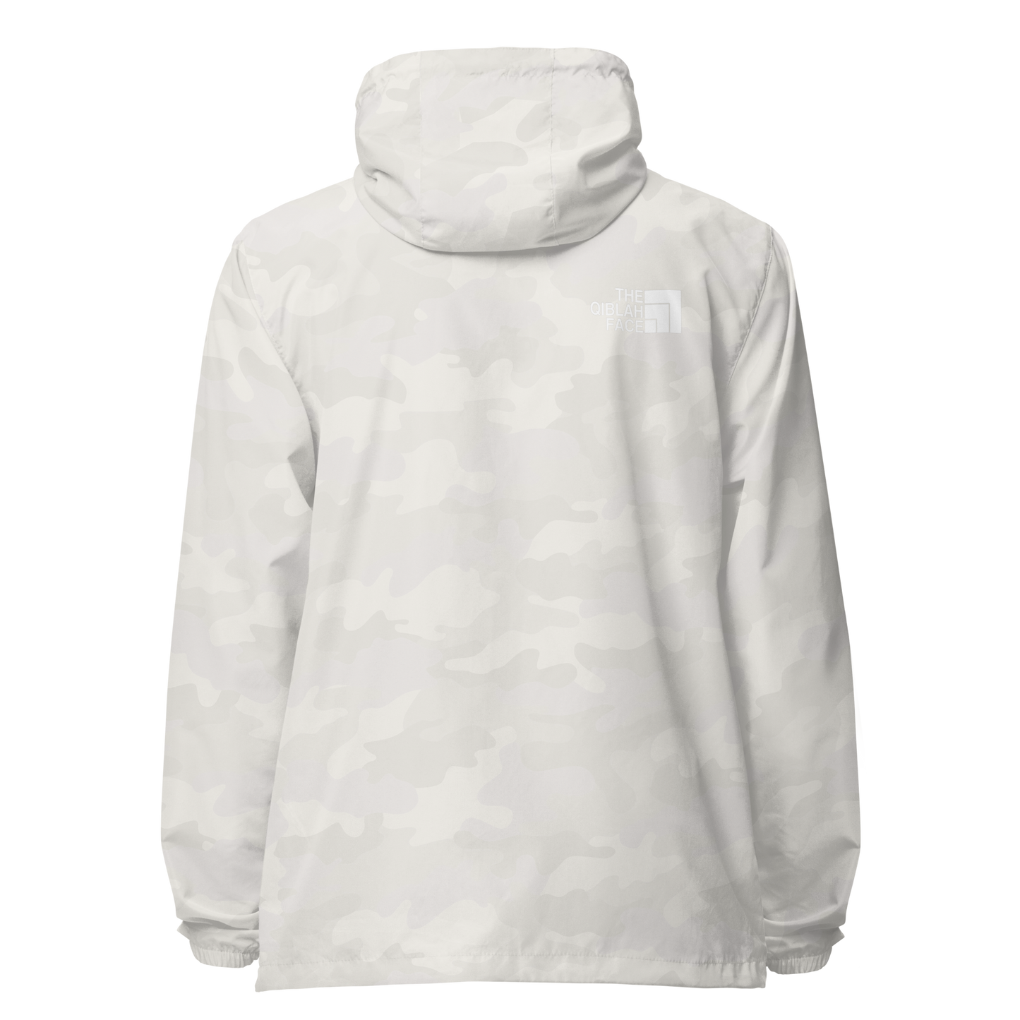JACKET Lightweight Zip Windbreaker - THE QIBLAH FACE - White