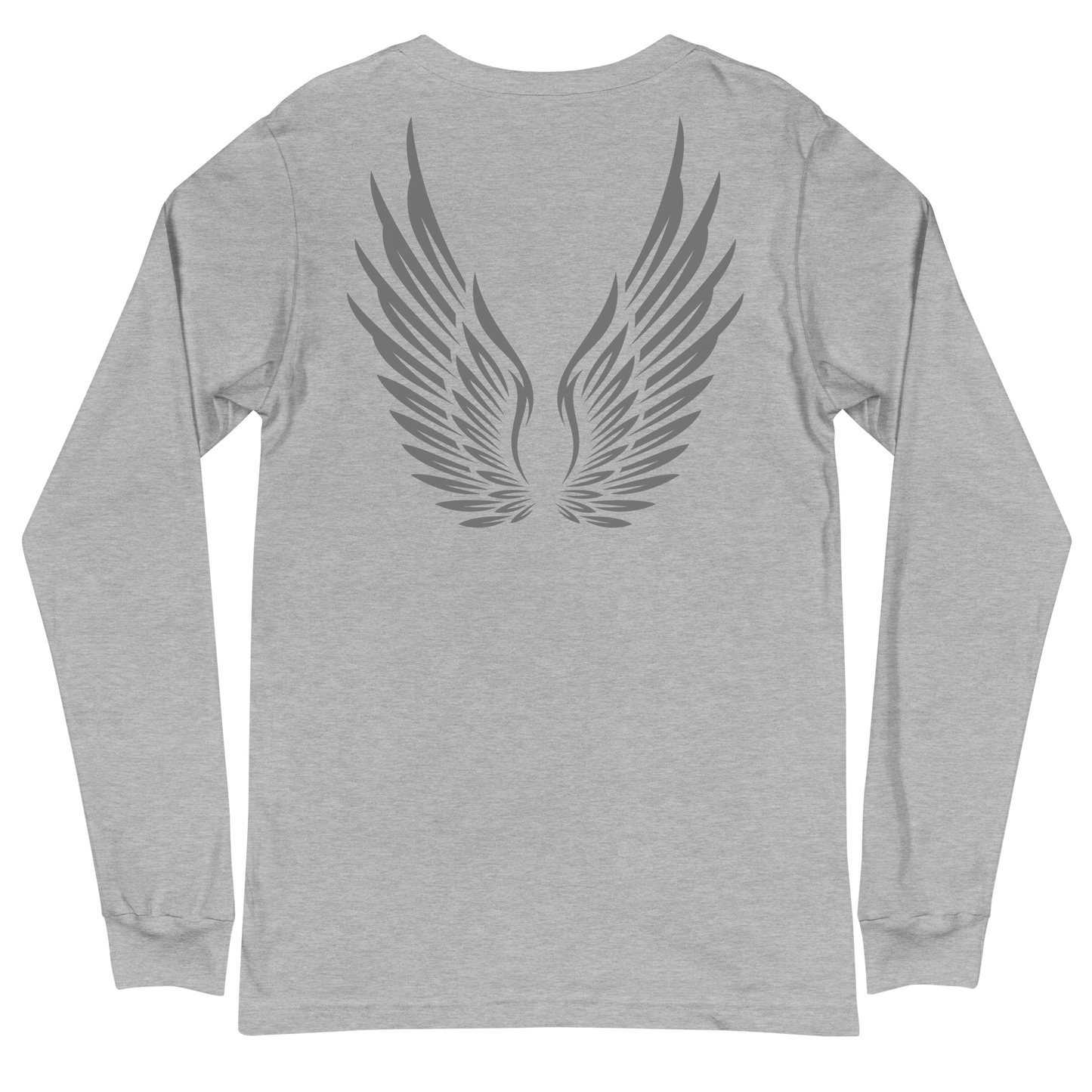 ADULT Long Sleeve Shirt - RISE OF UMMAH (Large Back Wings) - Silver/White