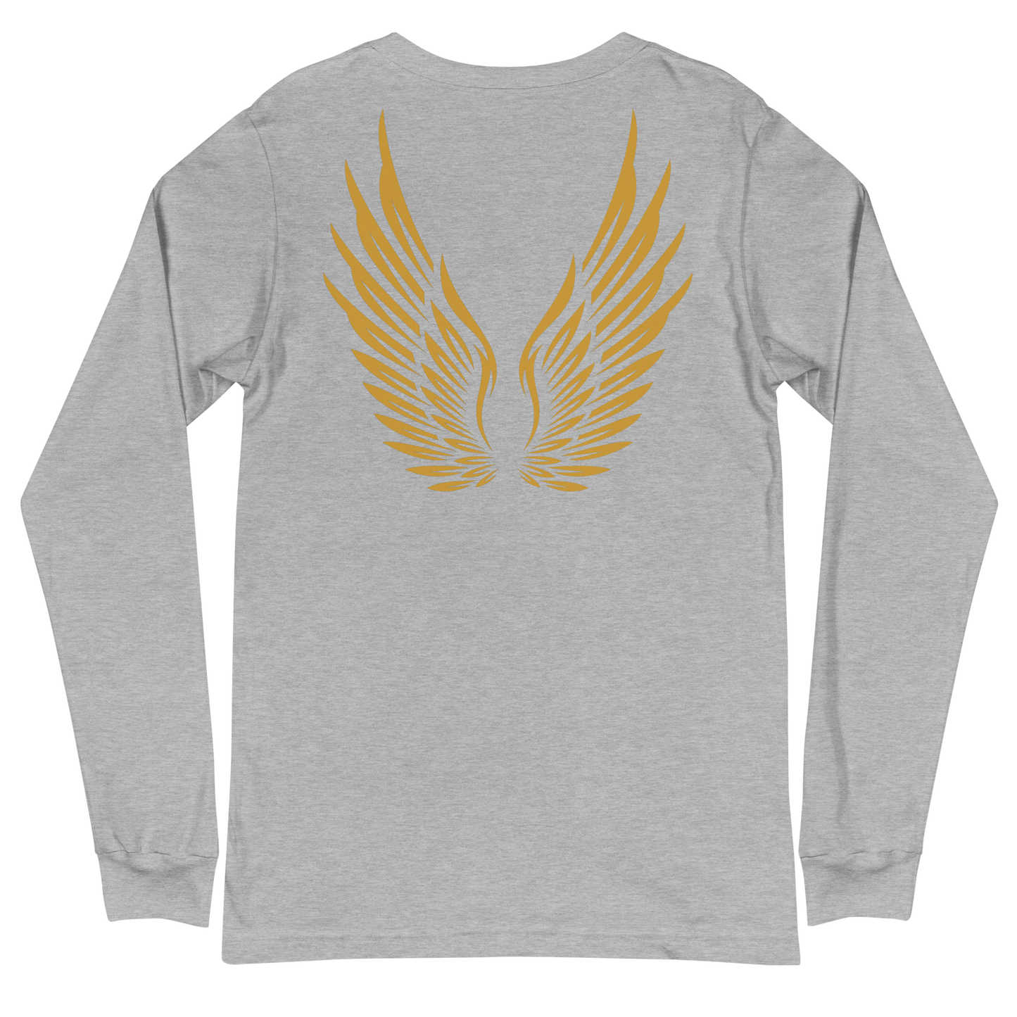 ADULT Long Sleeve Shirt - RISE OF UMMAH (Large Back Wings) - Gold/White