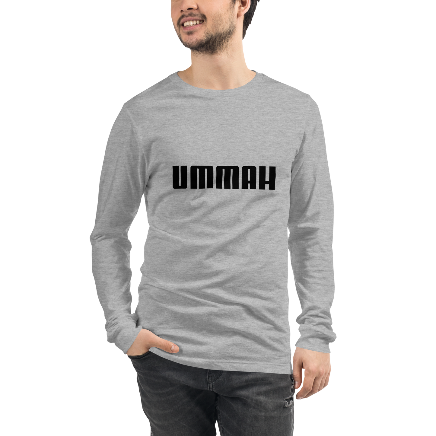 ADULT Long Sleeve Shirt - UMMAH - Black