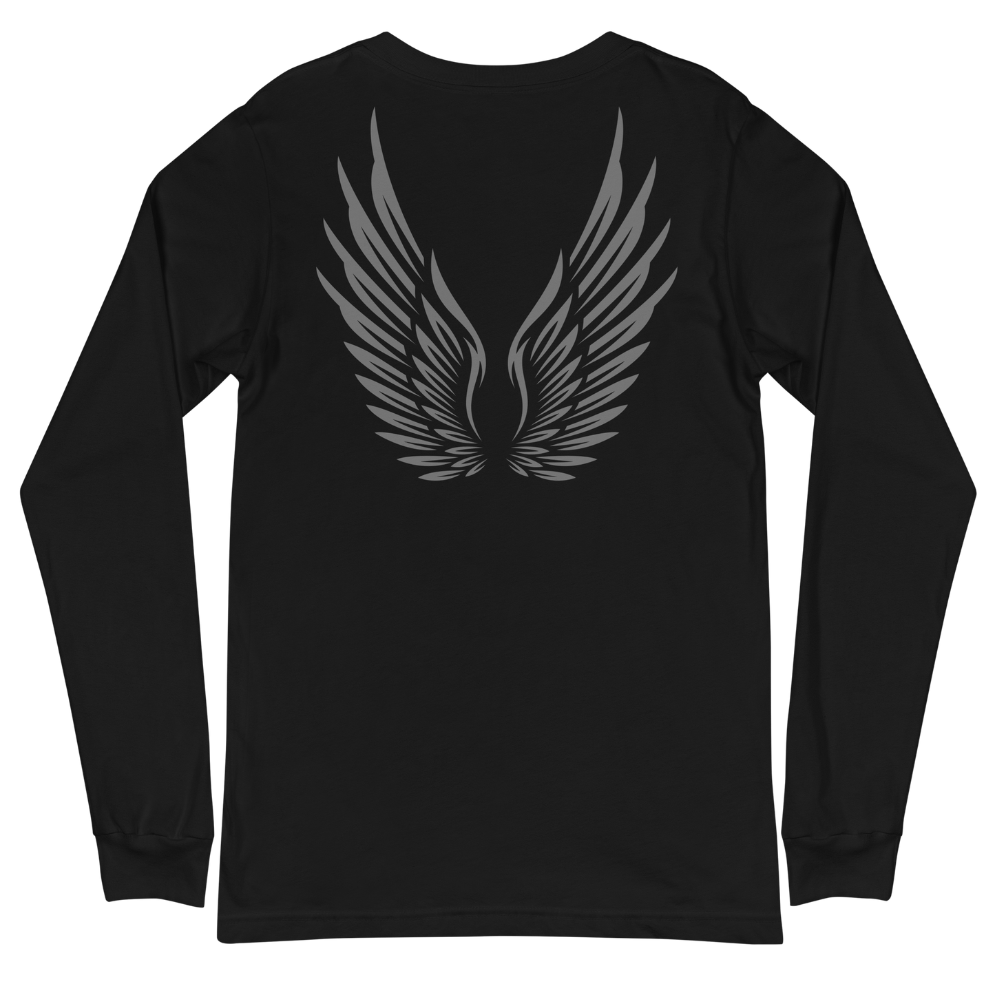 ADULT Long Sleeve Shirt - RISE OF UMMAH (Large Back Wings) - Silver/White