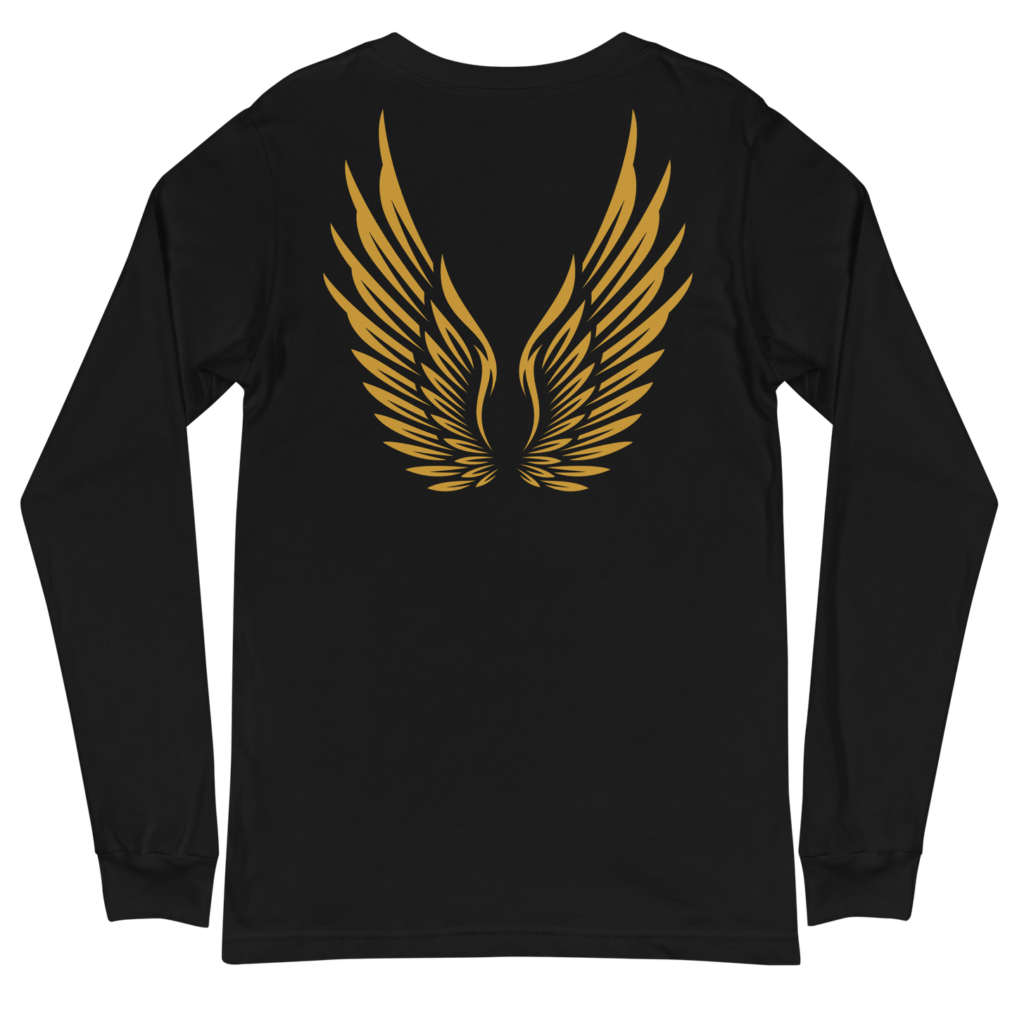 ADULT Long Sleeve Shirt - RISE OF UMMAH (Large Back Wings) - Gold/White