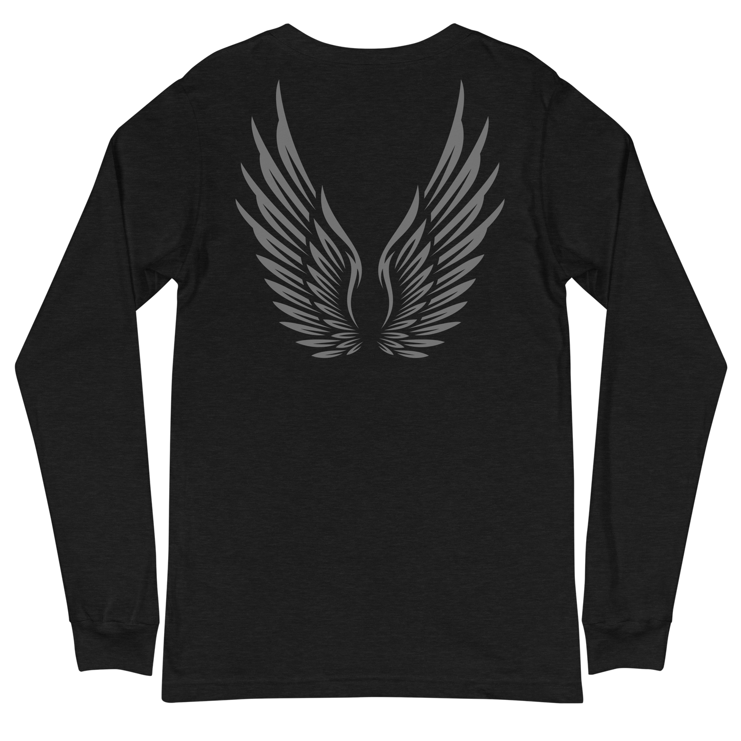 ADULT Long Sleeve Shirt - RISE OF UMMAH (Large Back Wings) - Silver/White