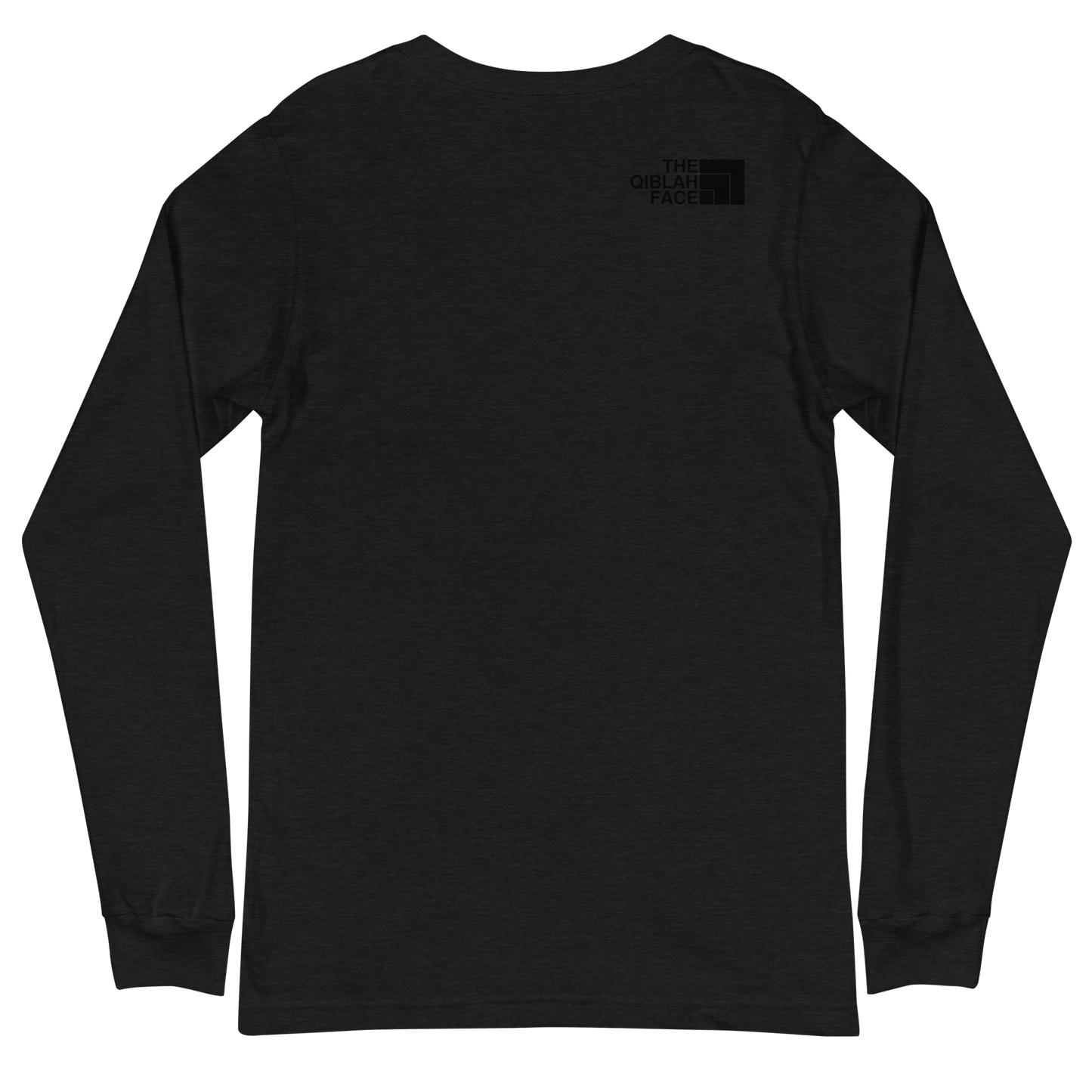 ADULT Long Sleeve Shirt - THE QIBLAH FACE (Small Logo Front/Back) - Black