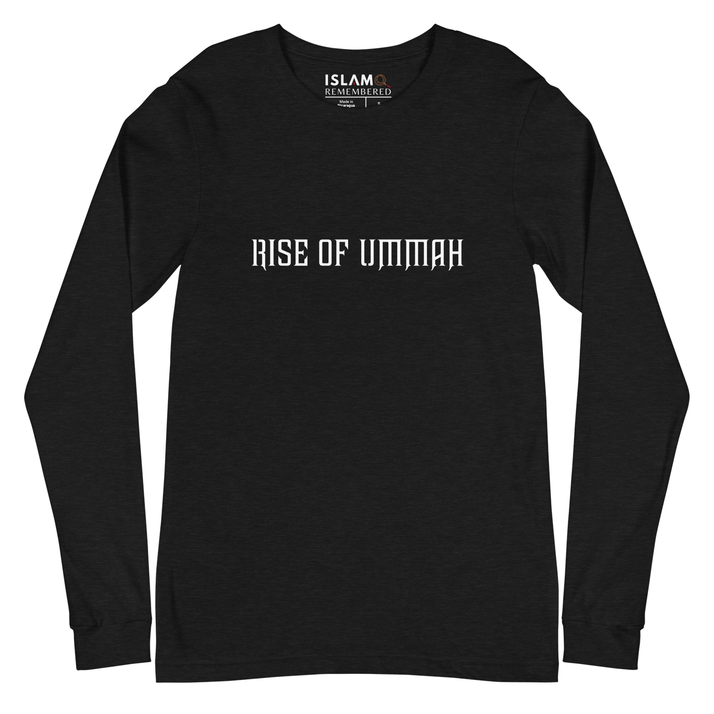 ADULT Long Sleeve Shirt - RISE OF UMMAH (Large Back Wings) - Silver/White