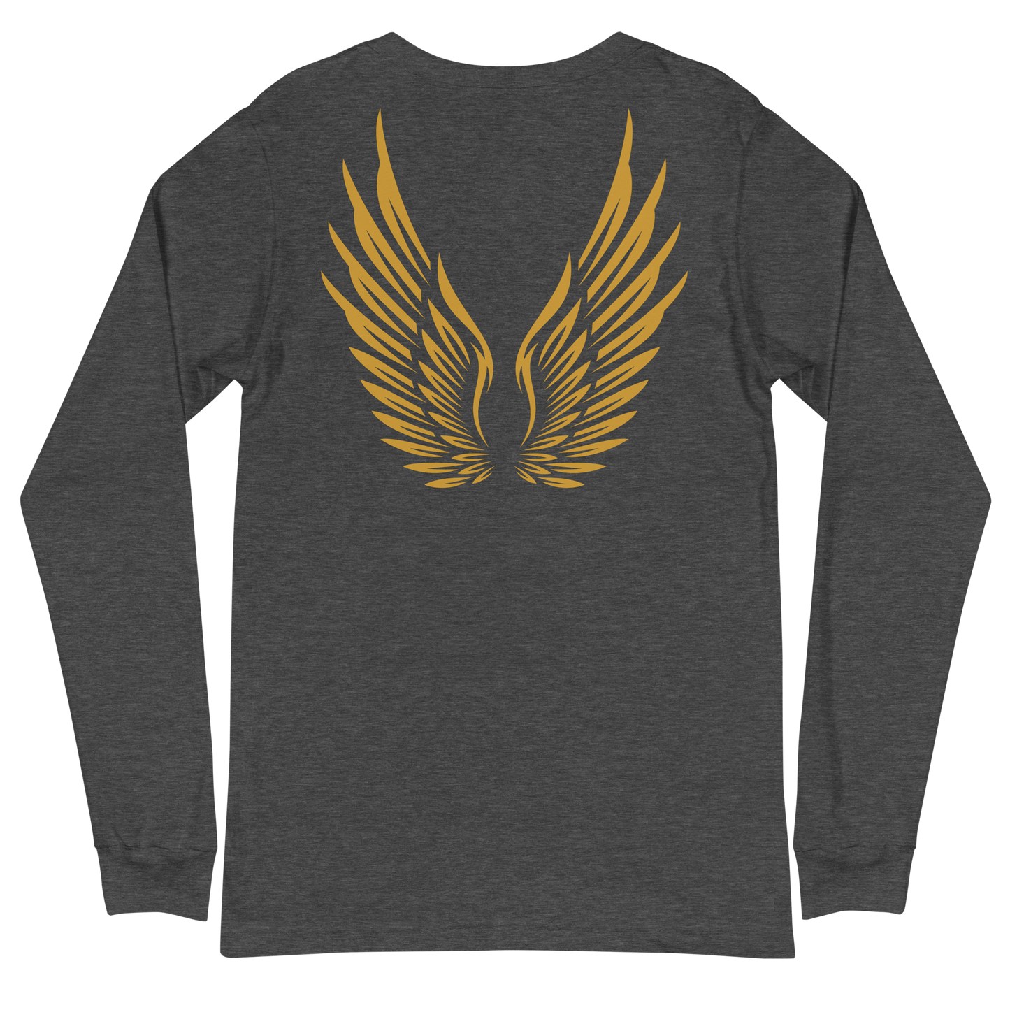 ADULT Long Sleeve Shirt - RISE OF UMMAH (Large Back Wings) - Gold/White