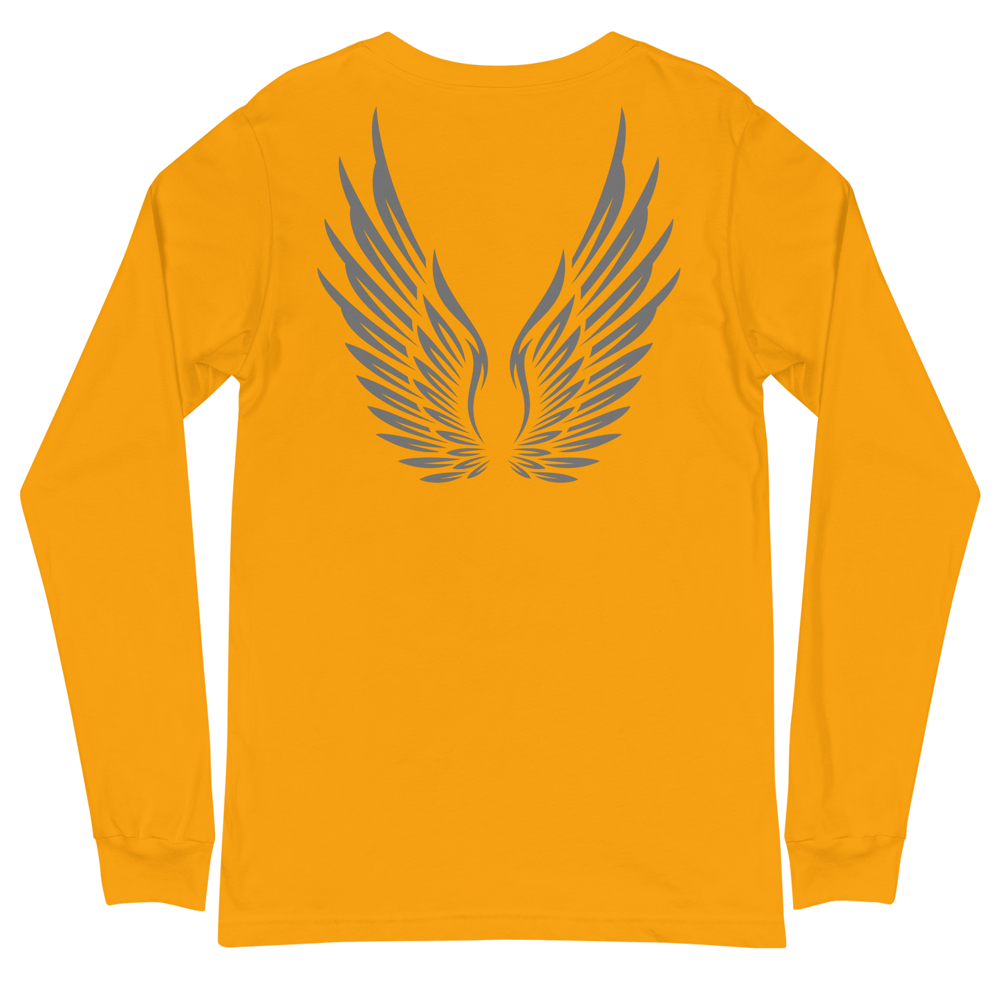 ADULT Long Sleeve Shirt - RISE OF UMMAH (Large Back Wings) - Silver/White