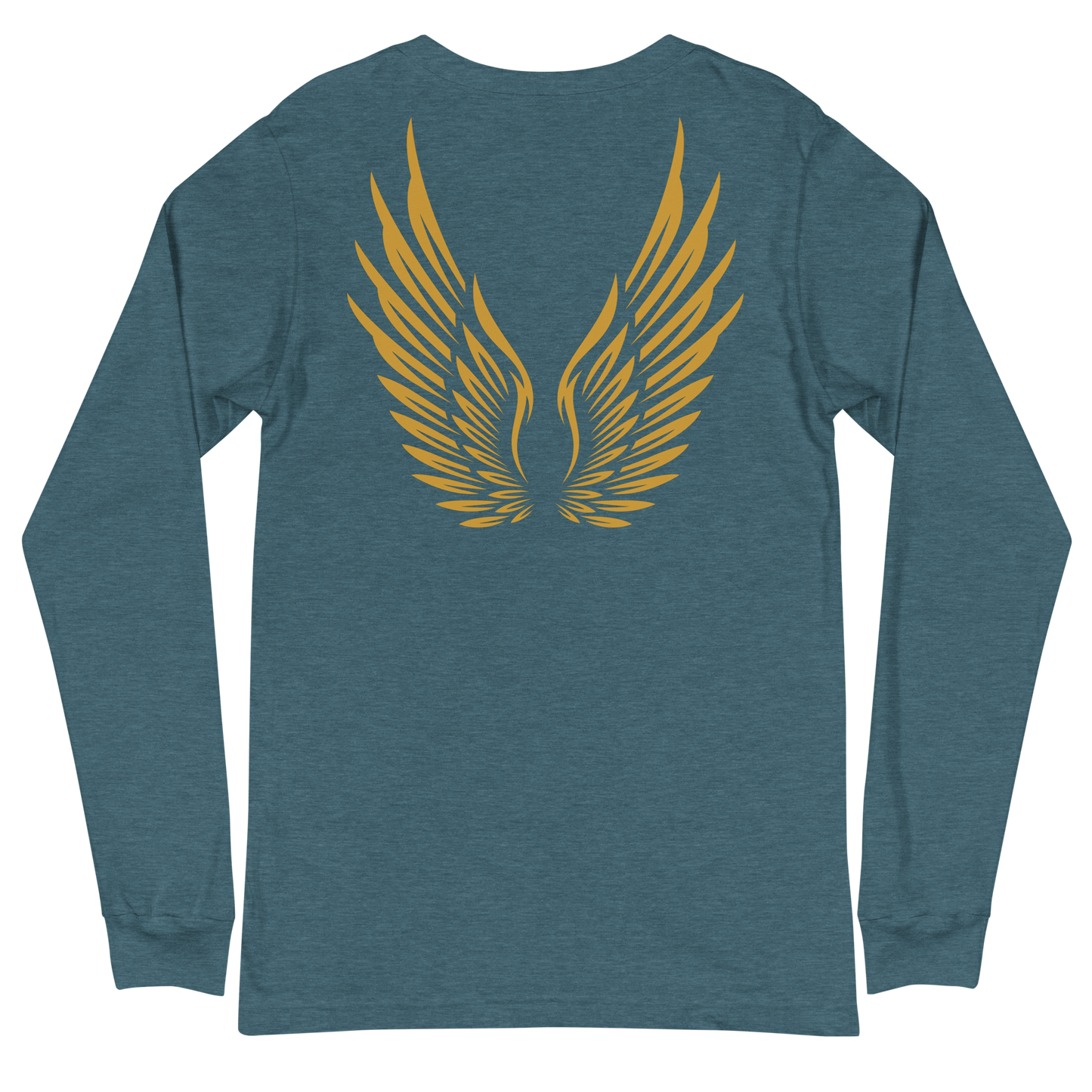 ADULT Long Sleeve Shirt - RISE OF UMMAH (Large Back Wings) - Gold/White