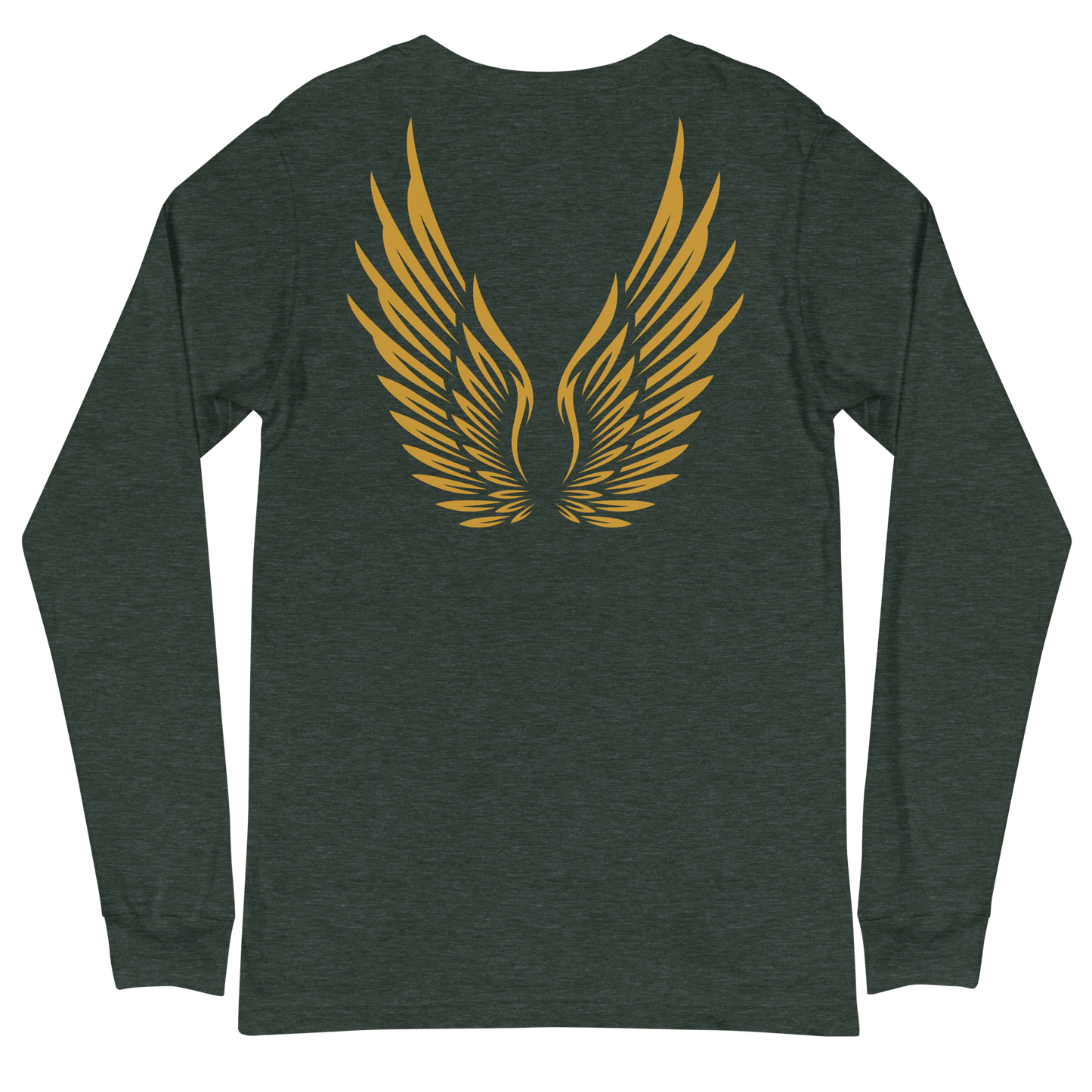 ADULT Long Sleeve Shirt - RISE OF UMMAH (Large Back Wings) - Gold/White