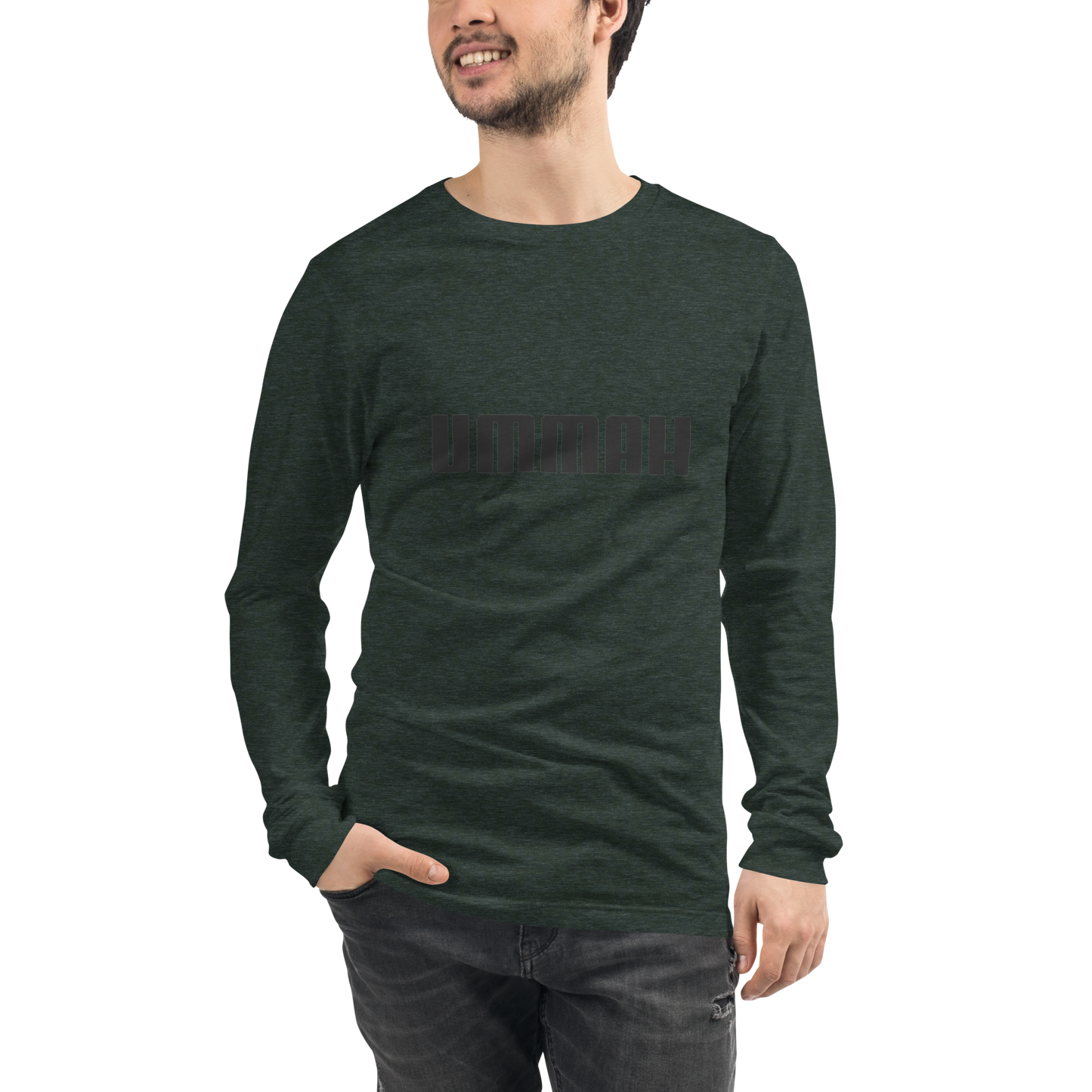 ADULT Long Sleeve Shirt - UMMAH - Black