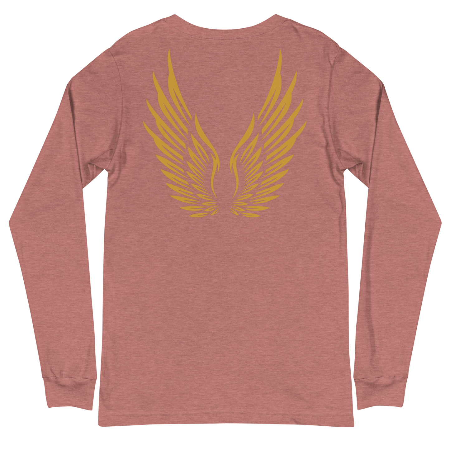 ADULT Long Sleeve Shirt - RISE OF UMMAH (Large Back Wings) - Gold/White