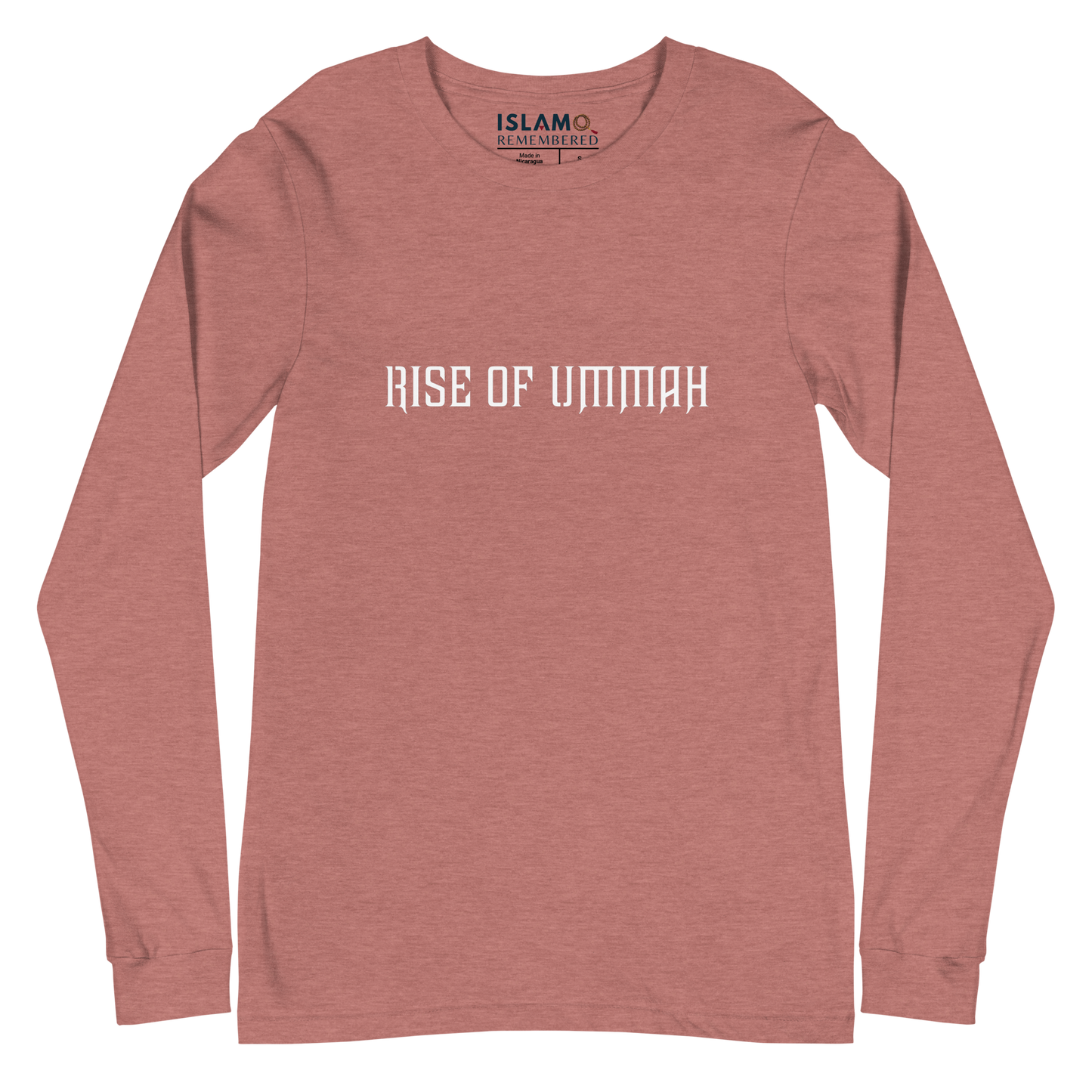 ADULT Long Sleeve Shirt - RISE OF UMMAH (Large Back Wings) - Gold/White