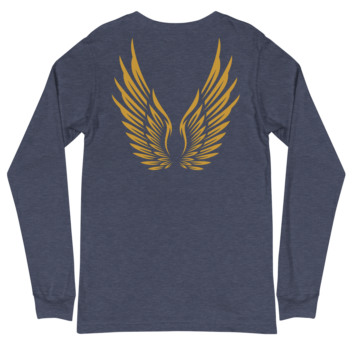 ADULT Long Sleeve Shirt - RISE OF UMMAH (Large Back Wings) - Gold/White