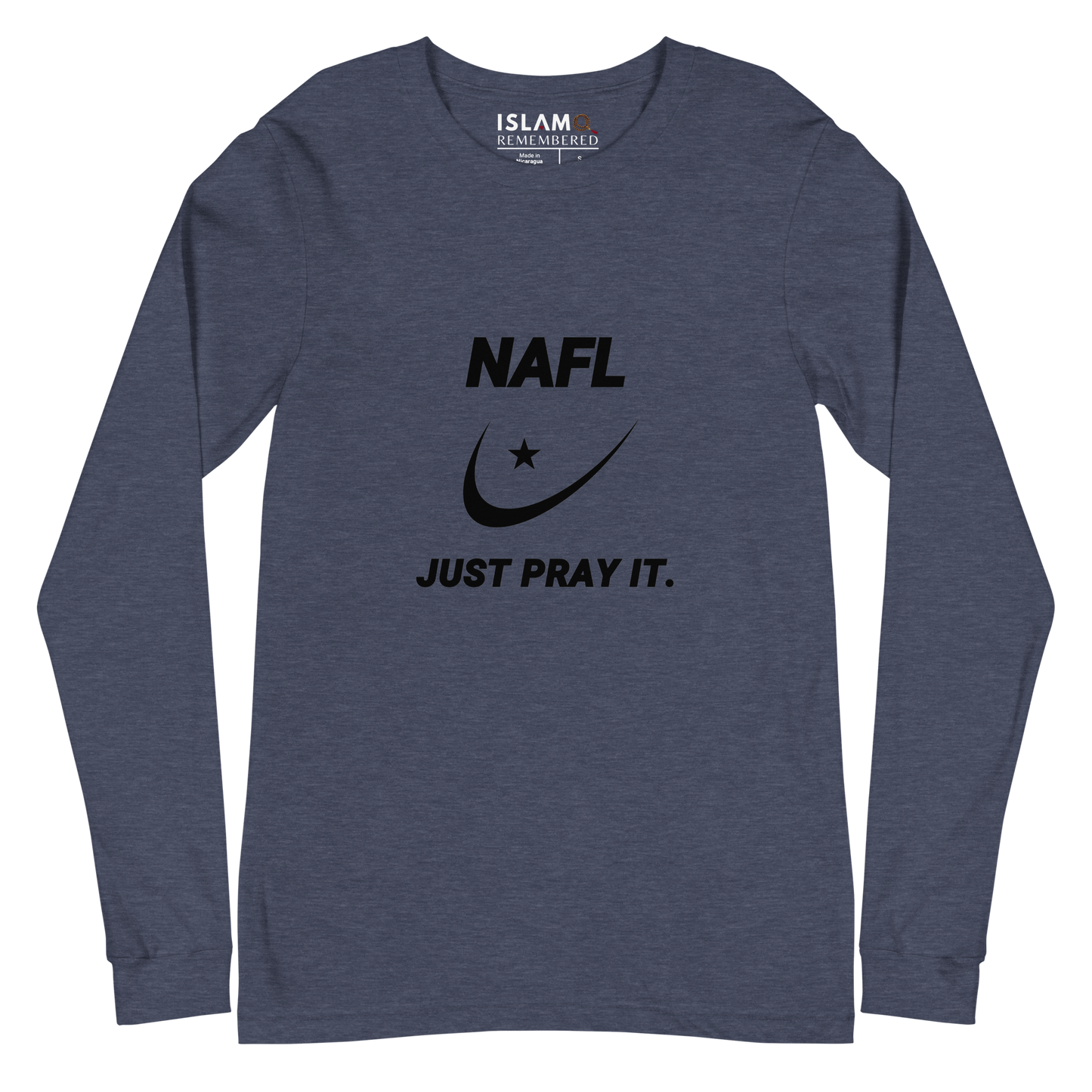 ADULT Long Sleeve Shirt - NAFL JUST PRAY IT w/ Logo - Black