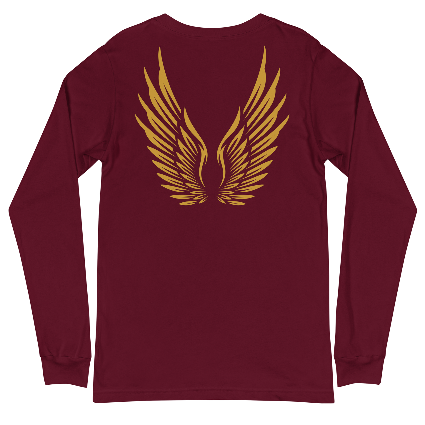 ADULT Long Sleeve Shirt - RISE OF UMMAH (Large Back Wings) - Gold/White