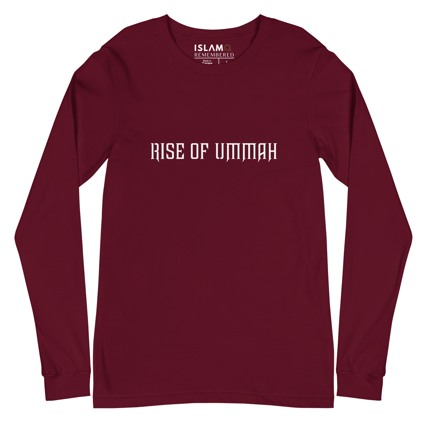 ADULT Long Sleeve Shirt - RISE OF UMMAH (Large Back Wings) - Gold/White