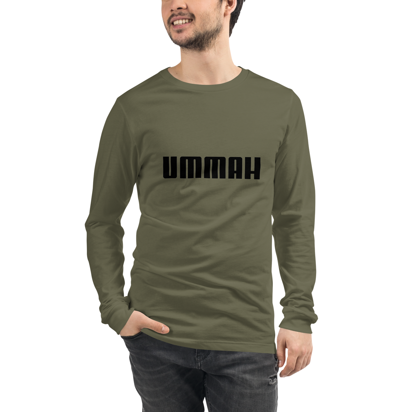 ADULT Long Sleeve Shirt - UMMAH - Black
