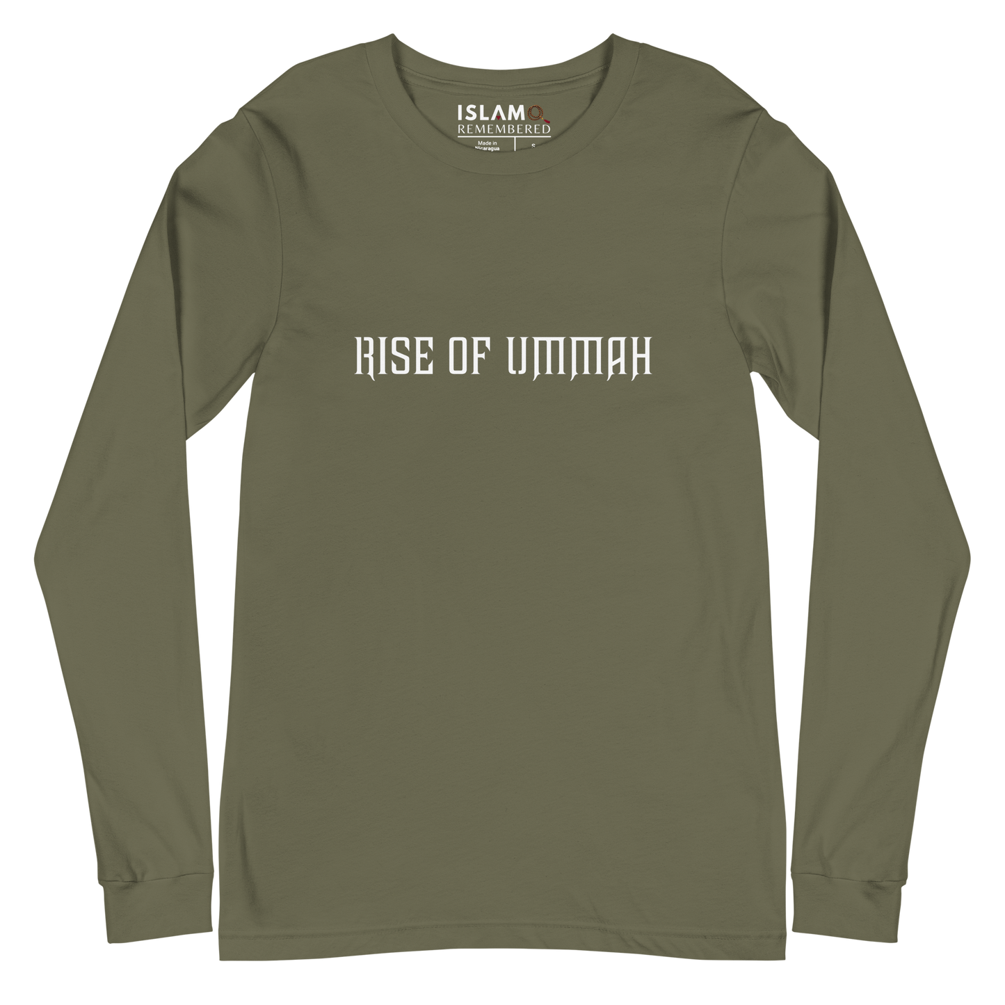 ADULT Long Sleeve Shirt - RISE OF UMMAH (Large Back Wings) - Gold/White