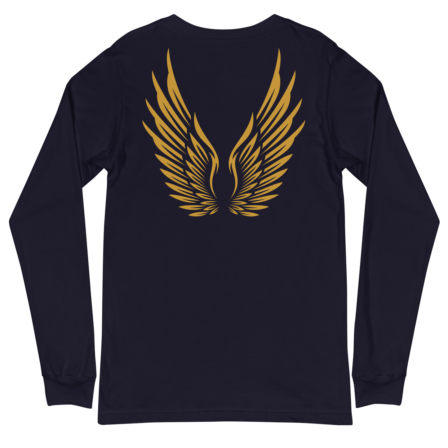 ADULT Long Sleeve Shirt - RISE OF UMMAH (Large Back Wings) - Gold/White