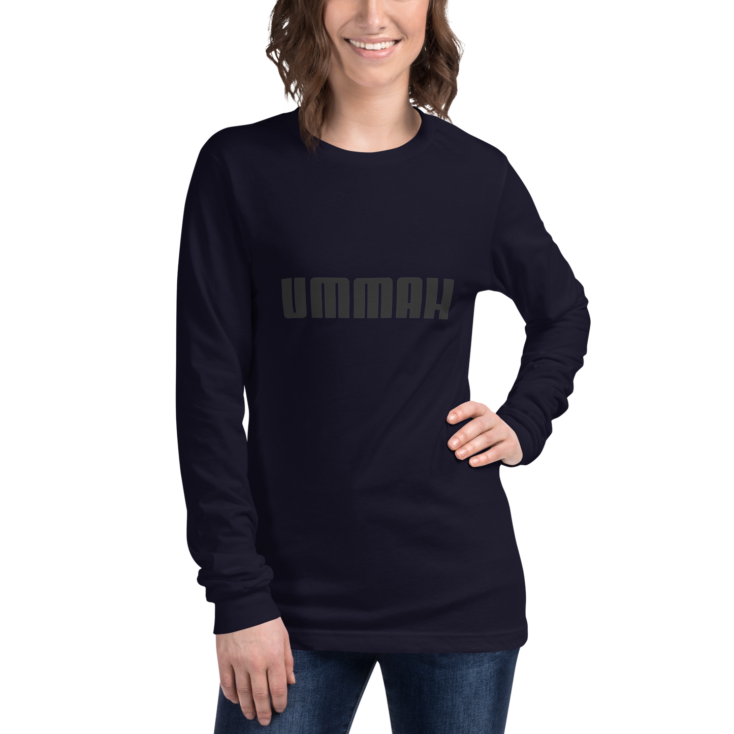 ADULT Long Sleeve Shirt - UMMAH - Black