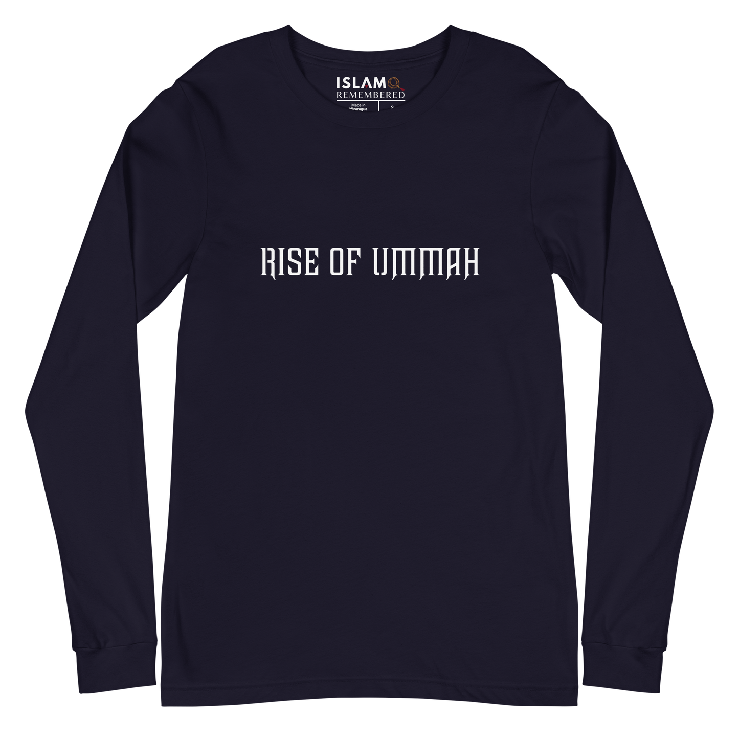 ADULT Long Sleeve Shirt - RISE OF UMMAH (Large Back Wings) - Gold/White