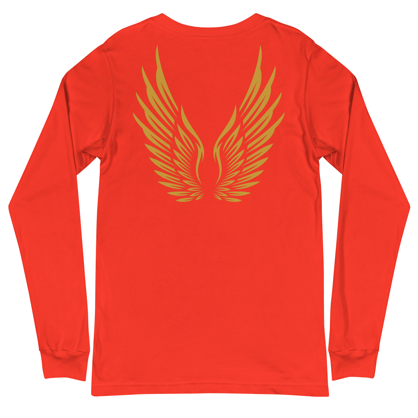 ADULT Long Sleeve Shirt - RISE OF UMMAH (Large Back Wings) - Gold/White