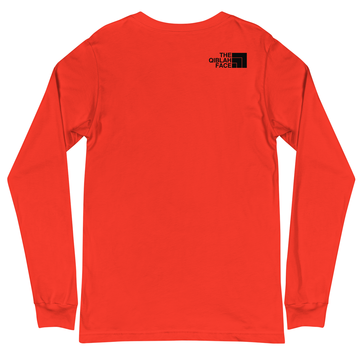 ADULT Long Sleeve Shirt - THE QIBLAH FACE (Small Logo Front/Back) - Black