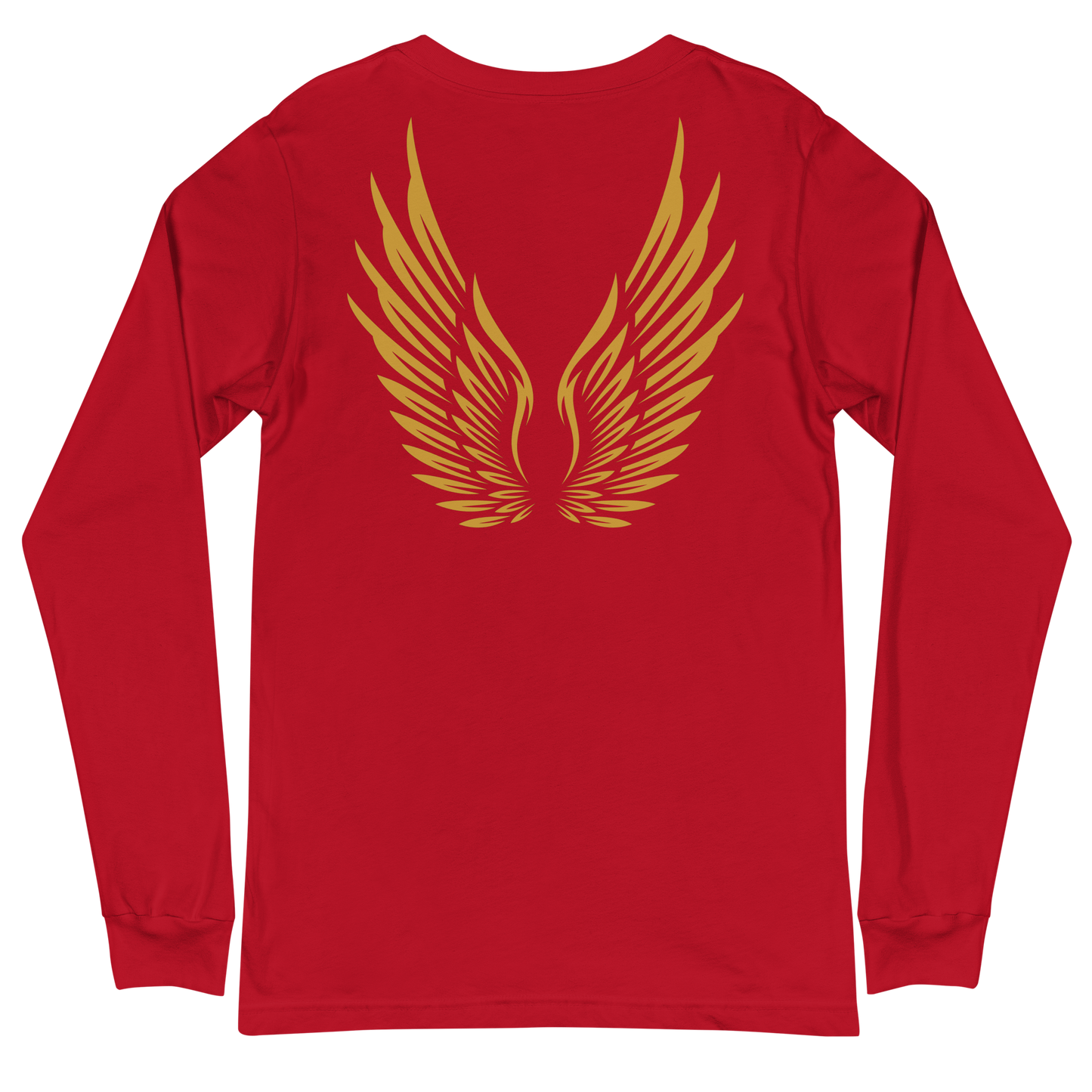 ADULT Long Sleeve Shirt - RISE OF UMMAH (Large Back Wings) - Gold/White