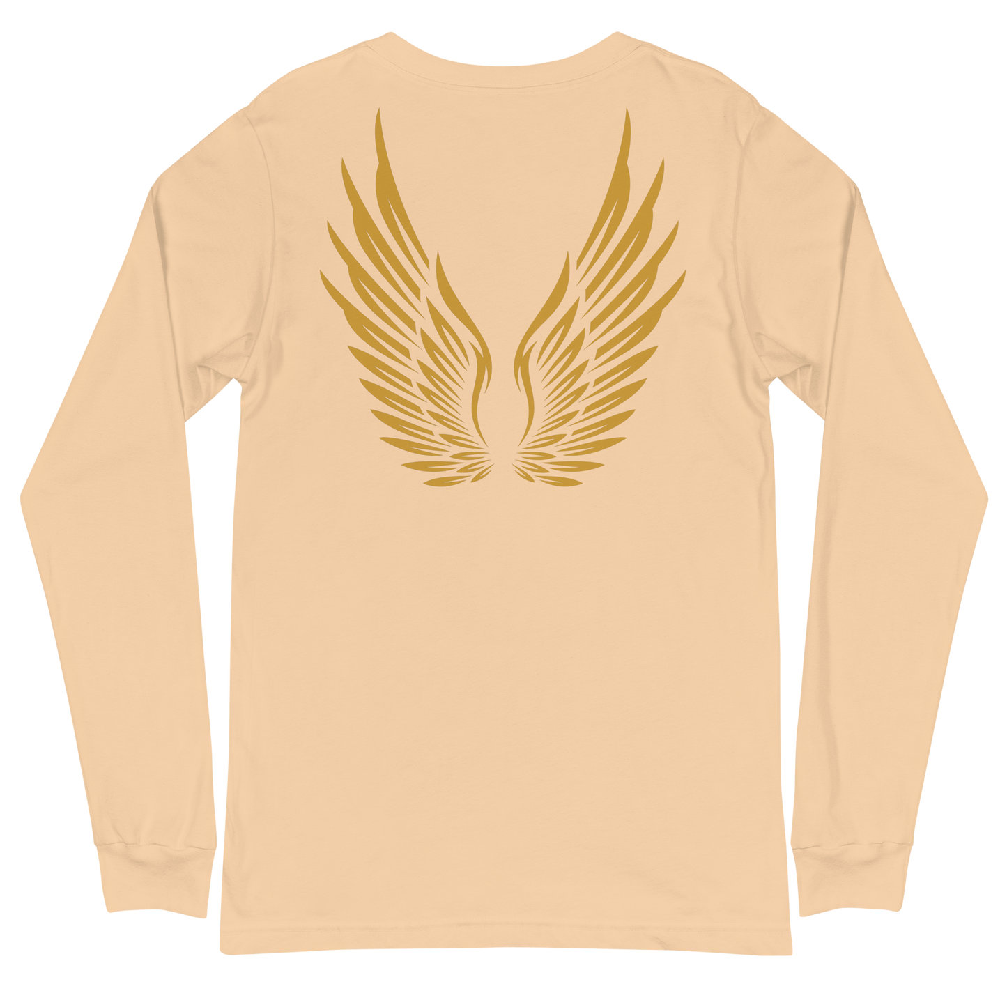 ADULT Long Sleeve Shirt - RISE OF UMMAH (Large Back Wings) - Gold/White