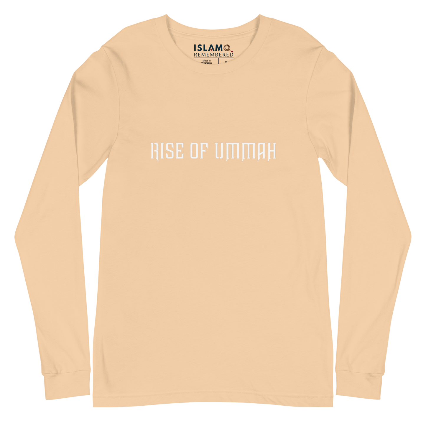 ADULT Long Sleeve Shirt - RISE OF UMMAH (Large Back Wings) - Silver/White