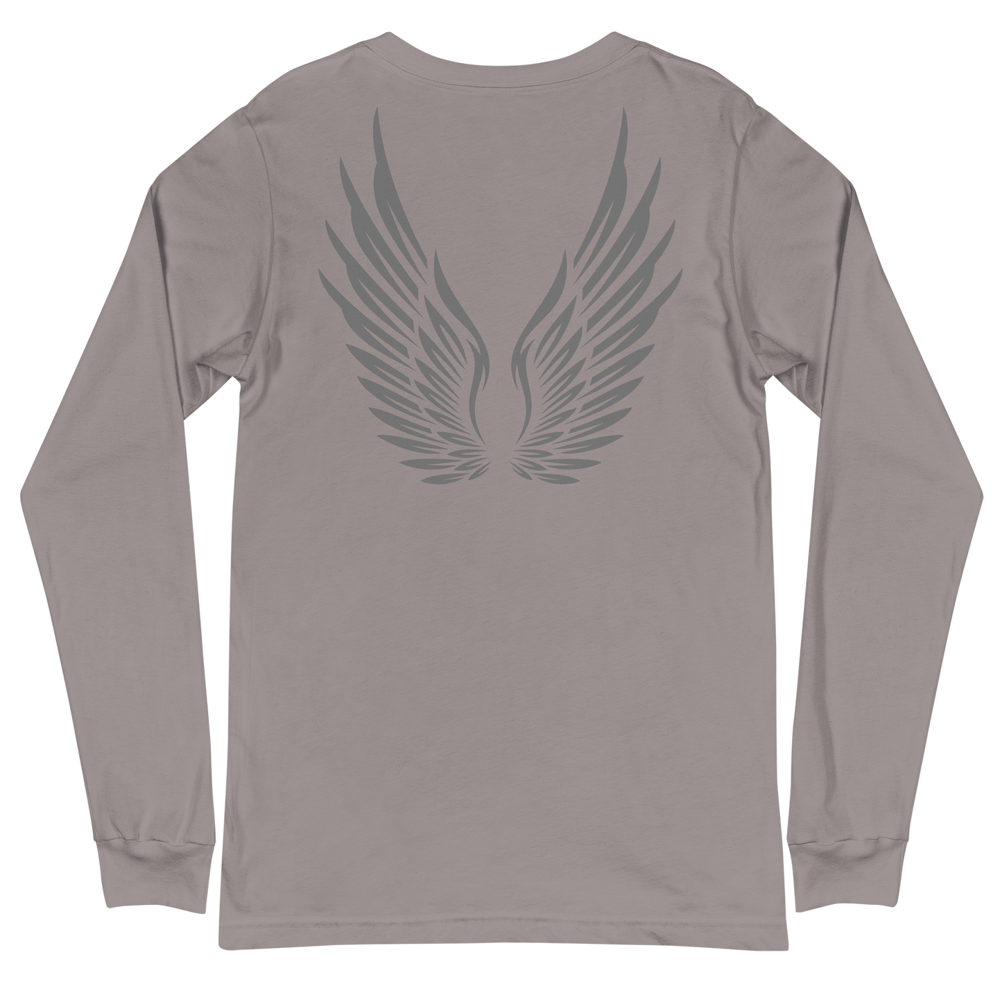 ADULT Long Sleeve Shirt - RISE OF UMMAH (Large Back Wings) - Silver/White