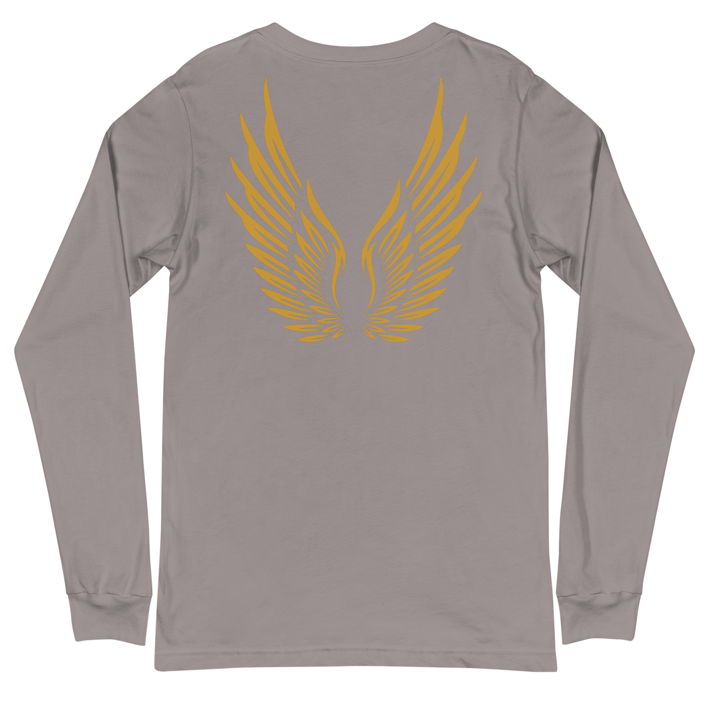 ADULT Long Sleeve Shirt - RISE OF UMMAH (Large Back Wings) - Gold/White