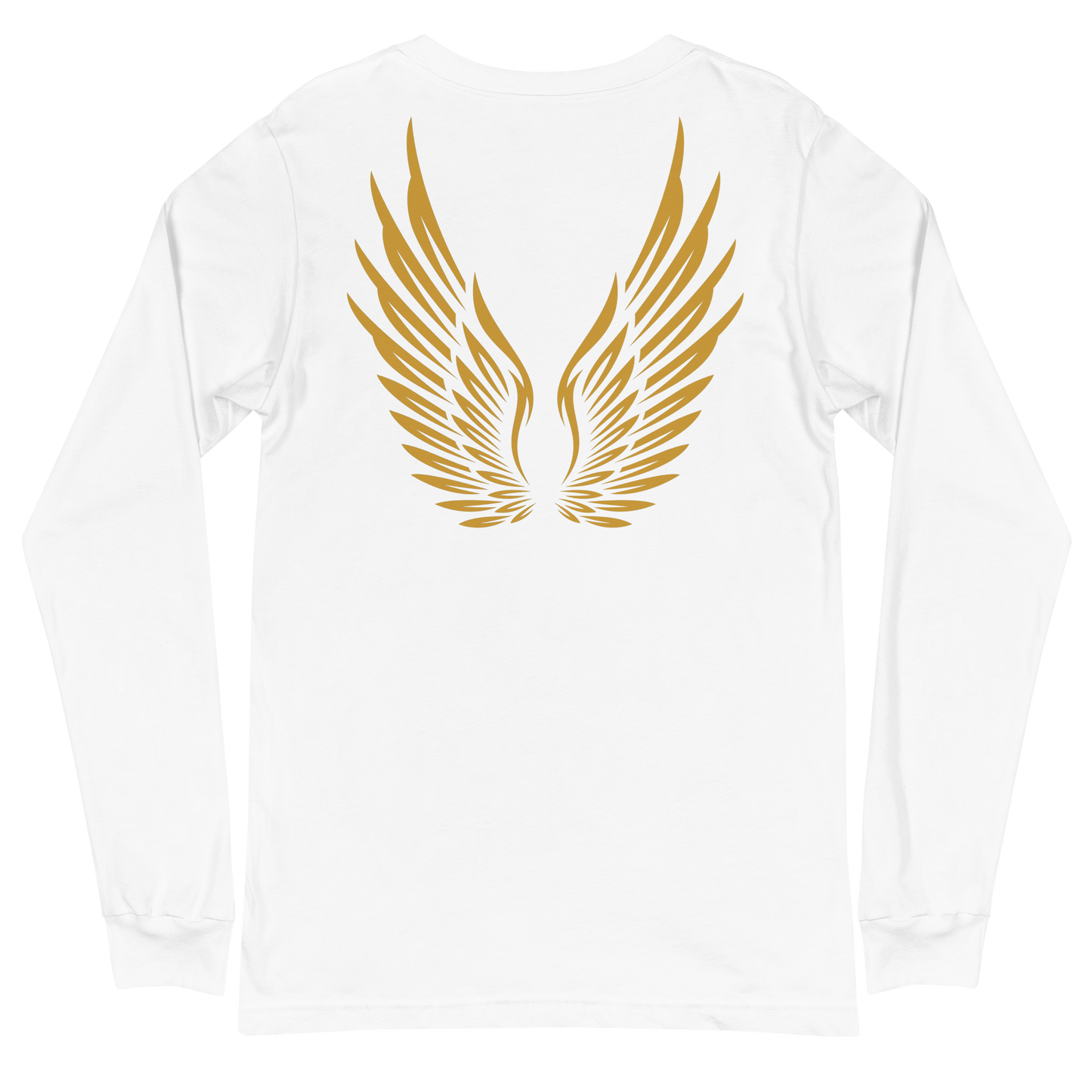 ADULT Long Sleeve Shirt - RISE OF UMMAH (Large Back Wings) - Gold/White