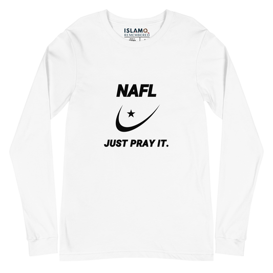 ADULT Long Sleeve Shirt - NAFL JUST PRAY IT w/ Logo - Black