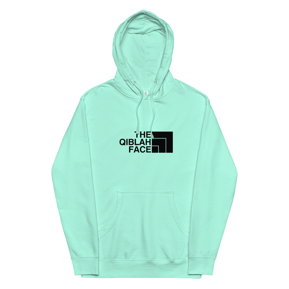 HOODIE Midweight (Adult) - THE QIBLAH FACE - Black