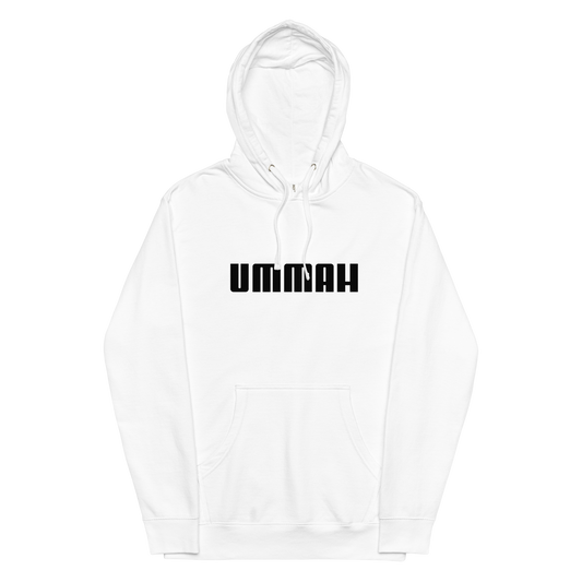 HOODIE Midweight (Adult) - UMMAH (Centered/Medium) - Black