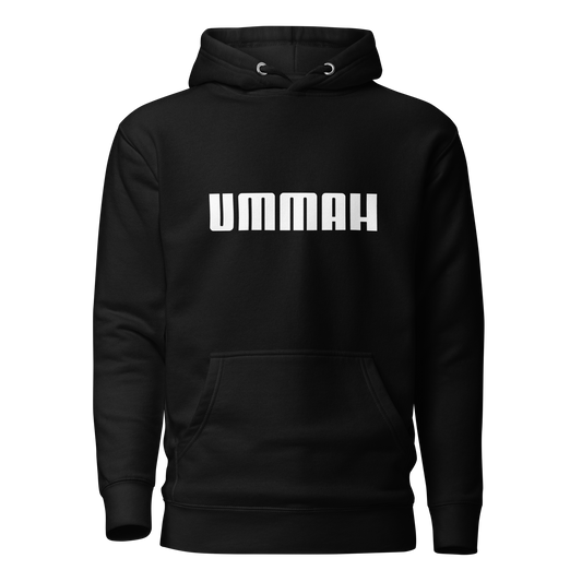 HOODIE Premium (Adult) - UMMAH (Centered/Medium) - White