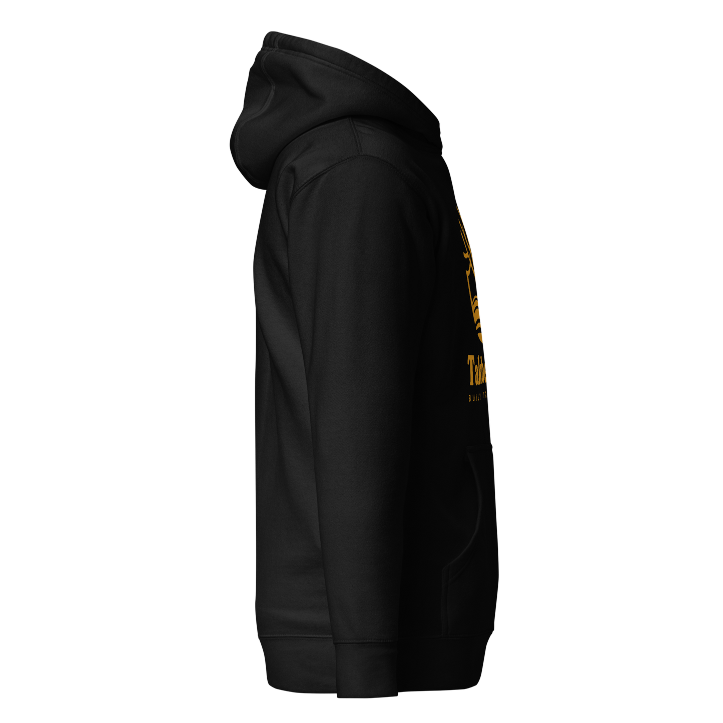 HOODIE Premium (Adult) - TAKBEERLAND FULL LOGO (Centered/Large) - Gold