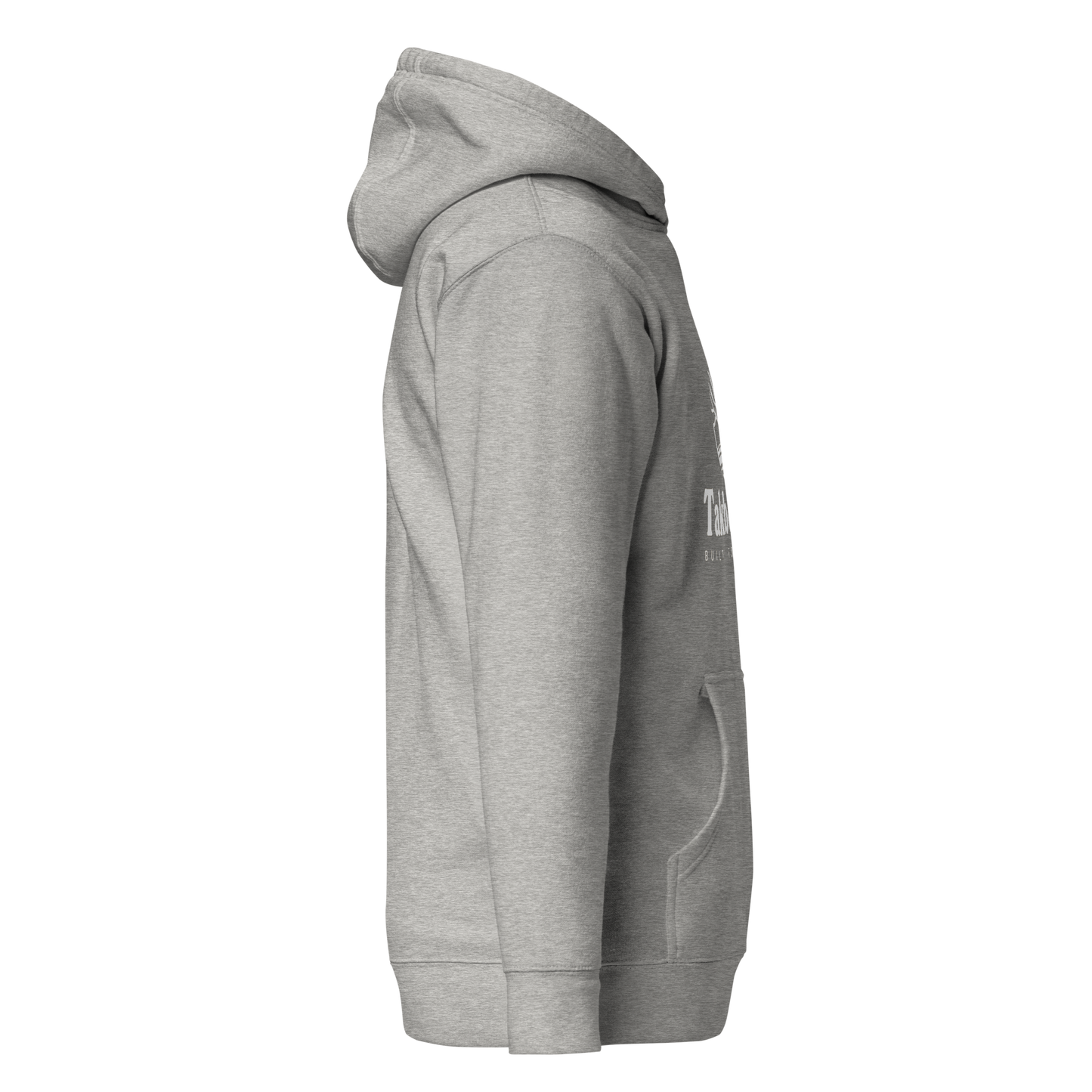 HOODIE Premium (Adult) - TAKBEERLAND FULL LOGO (Centered/Medium) - White