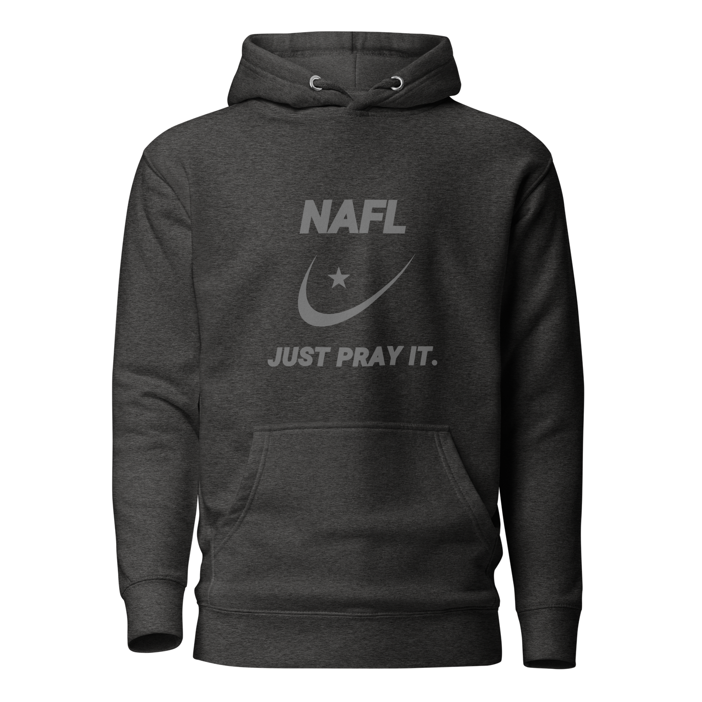 HOODIE Premium (Adult) - NAFL JUST PRAY IT w/ Logo - Silver