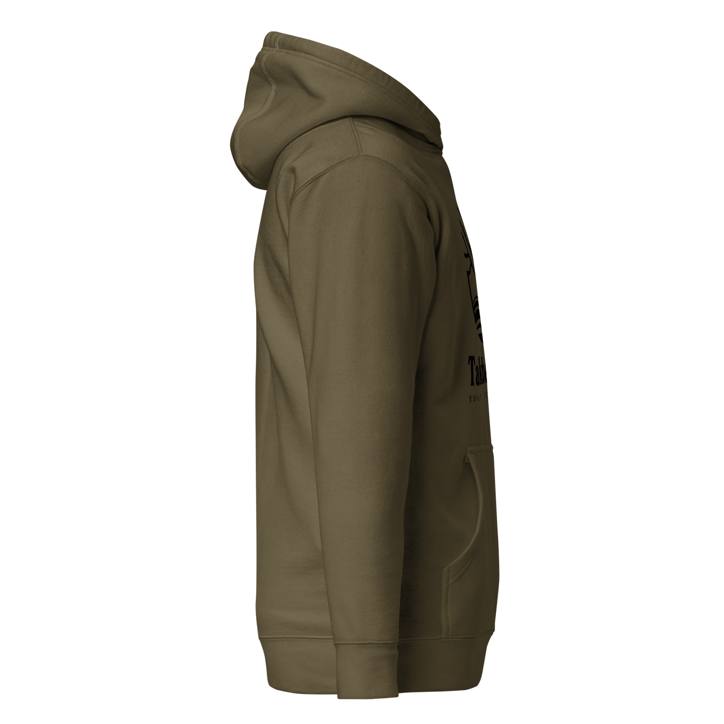 HOODIE Premium (Adult) - TAKBEERLAND FULL LOGO (Centered/Large) - Black