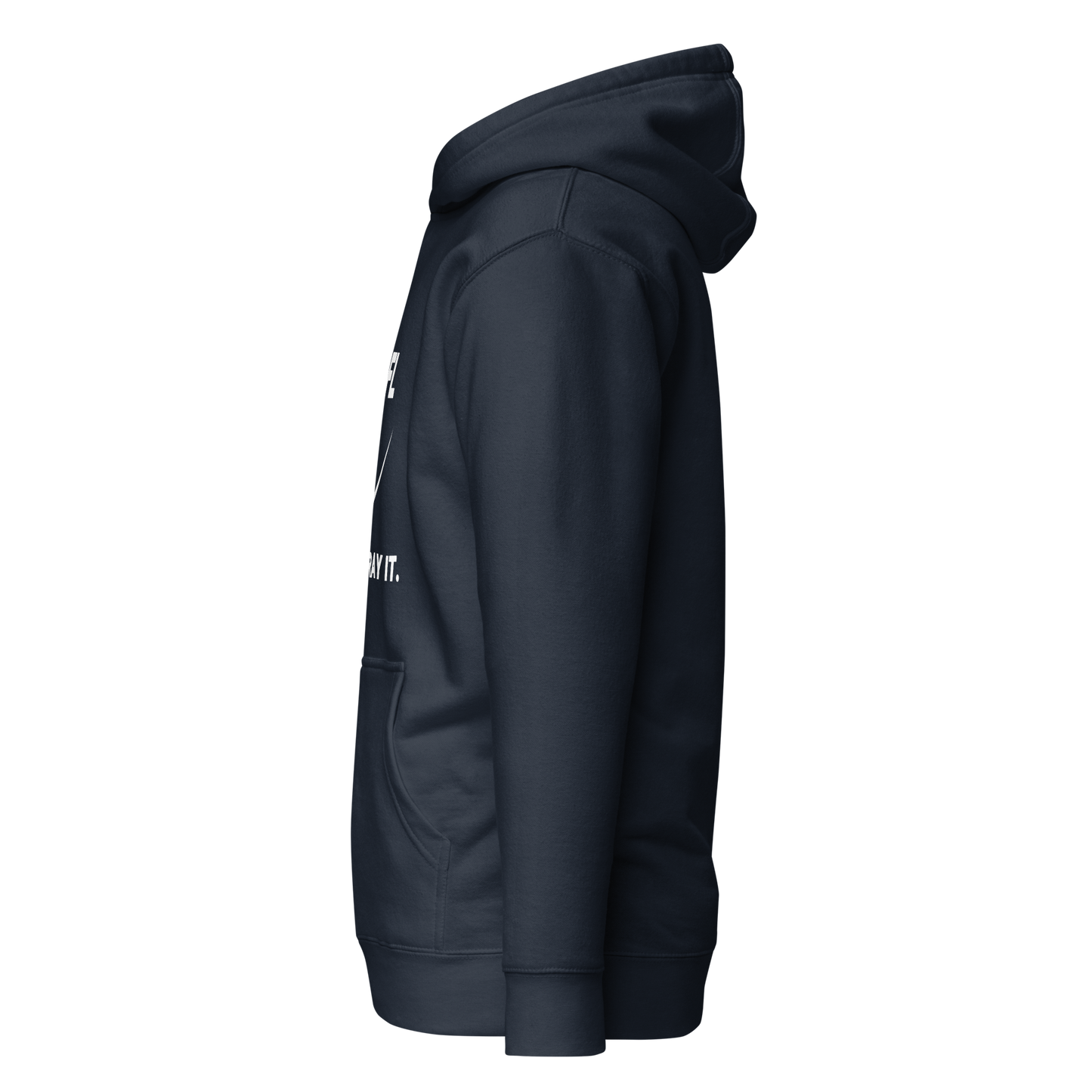 HOODIE Premium (Adult) - NAFL JUST PRAY IT w/ Logo - White