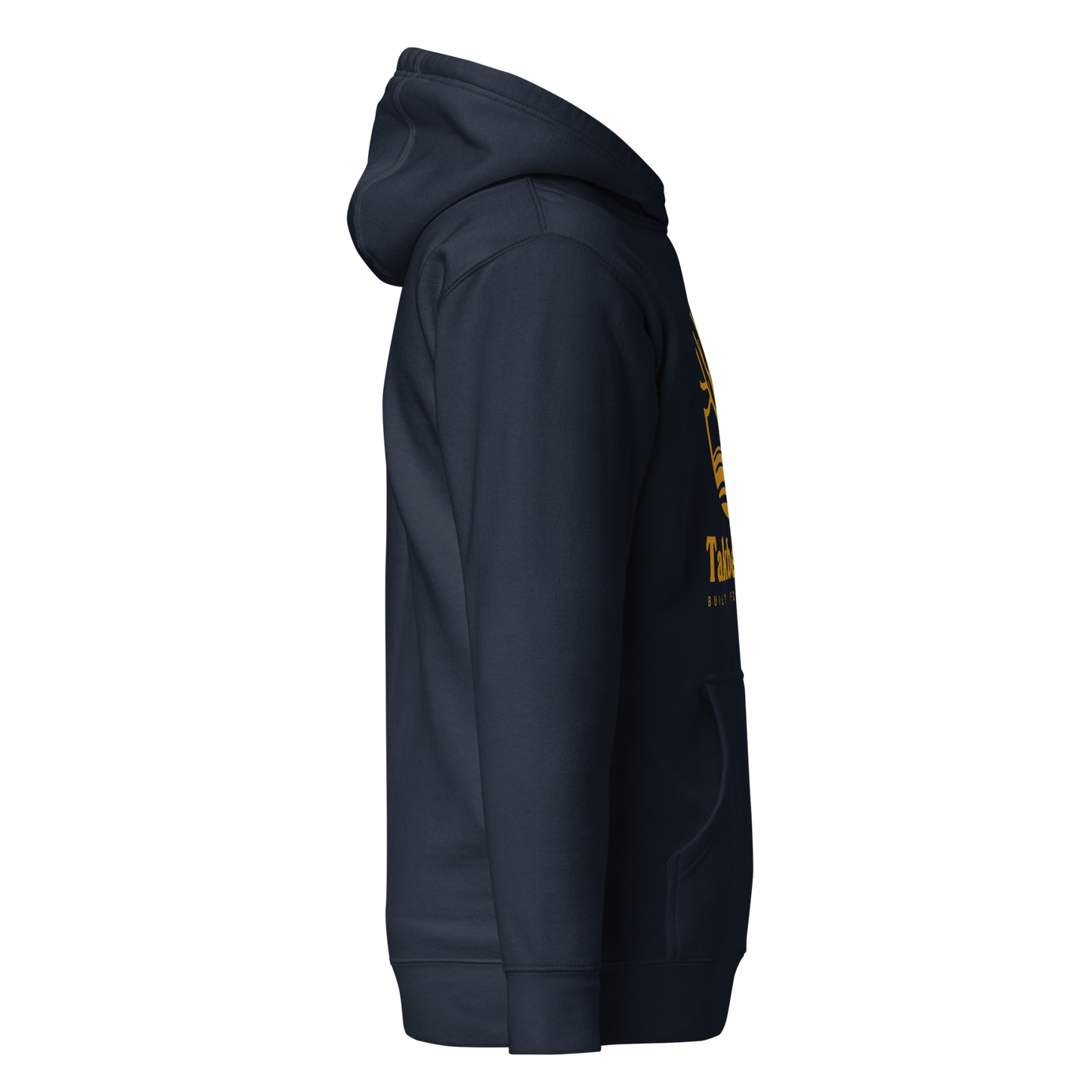 HOODIE Premium (Adult) - TAKBEERLAND FULL LOGO (Centered/Large) - Gold