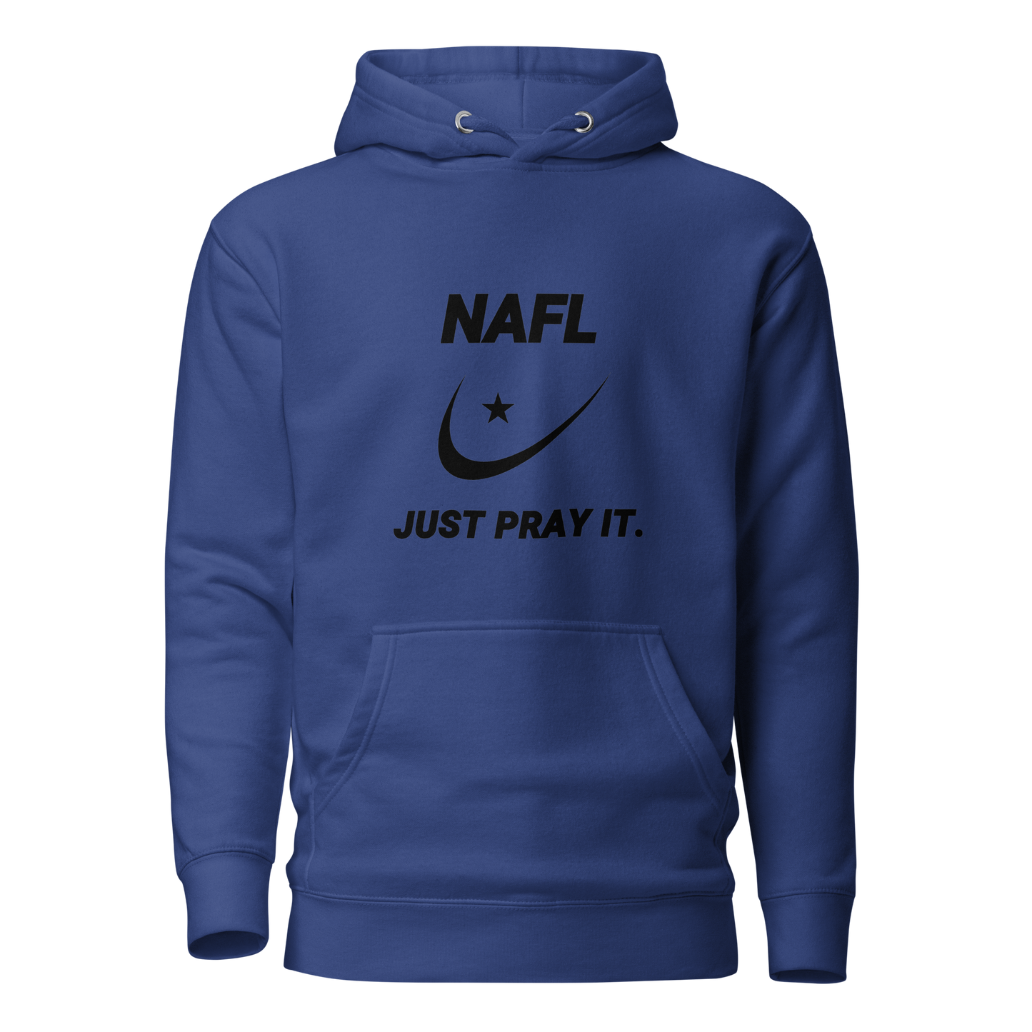HOODIE Premium (Adult) - NAFL JUST PRAY IT w/ Logo - Black
