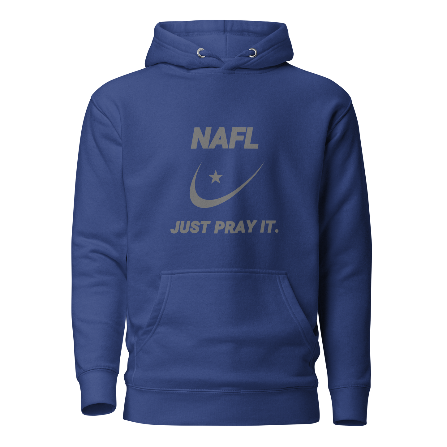 HOODIE Premium (Adult) - NAFL JUST PRAY IT w/ Logo - Silver