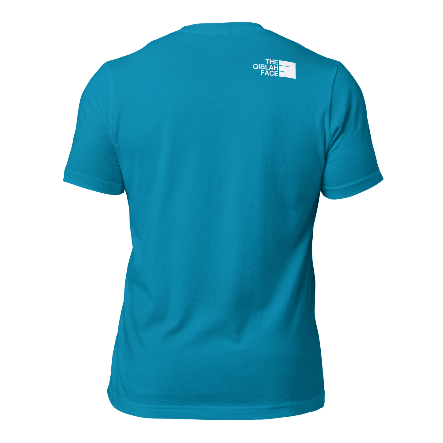 ADULT T-Shirt - THE QIBLAH FACE (Small Logo Front/Back) - White