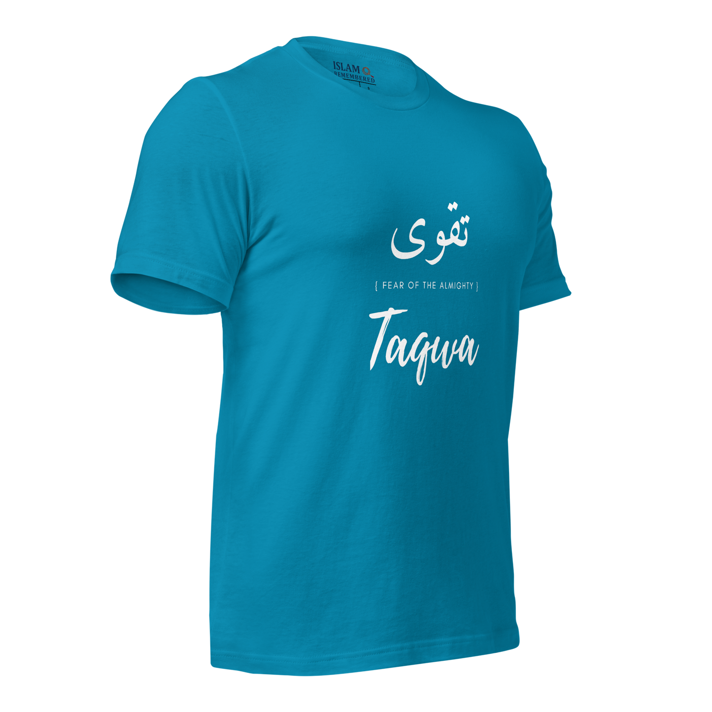ADULT T-Shirt - TAQWA (FEAR OF THE ALMIGHTY) Arabic/English - White