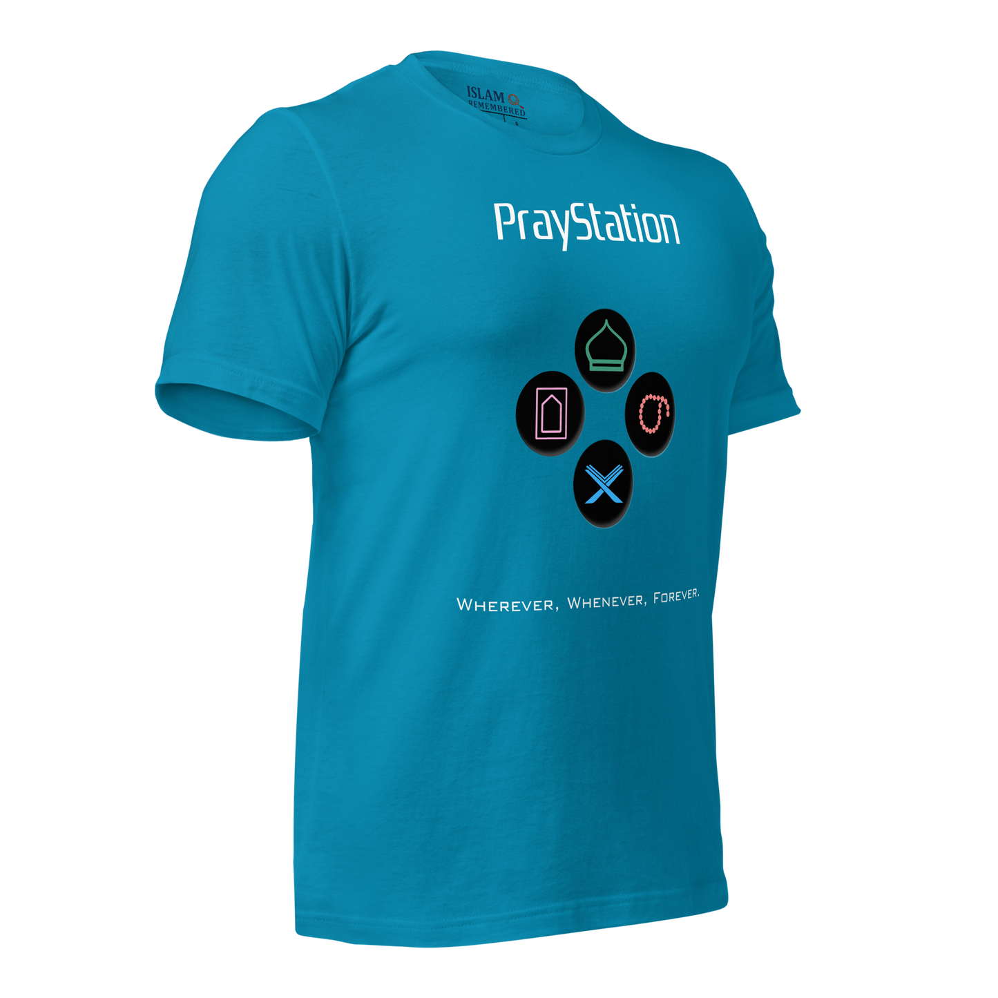 ADULT T-Shirt - PRAYSTATION (Medium/Front/Back) - White